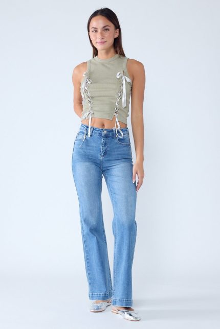 High Rise Wide Leg Jeans